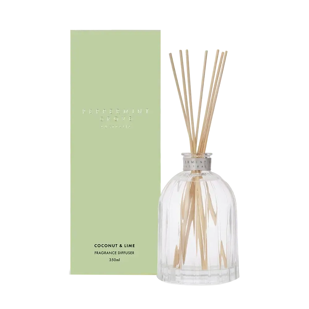 Coconut and Lime Diffuser 350ml by Peppermint Grove-Candles2go