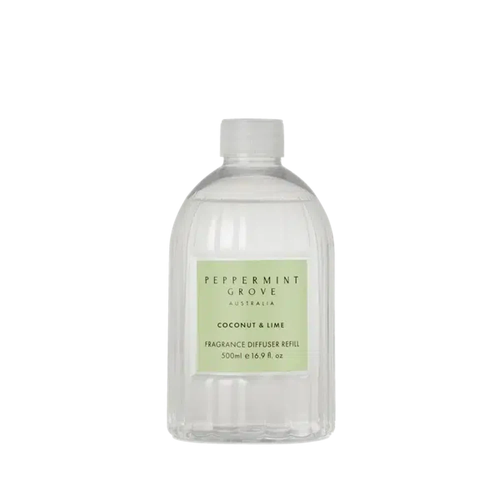 Coconut and Lime Diffuser Refill 500ml by Peppermint Grove-Candles2go