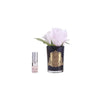 Cote Noire Perfumed French Pink Rose Bud with Black Glass GMRB46