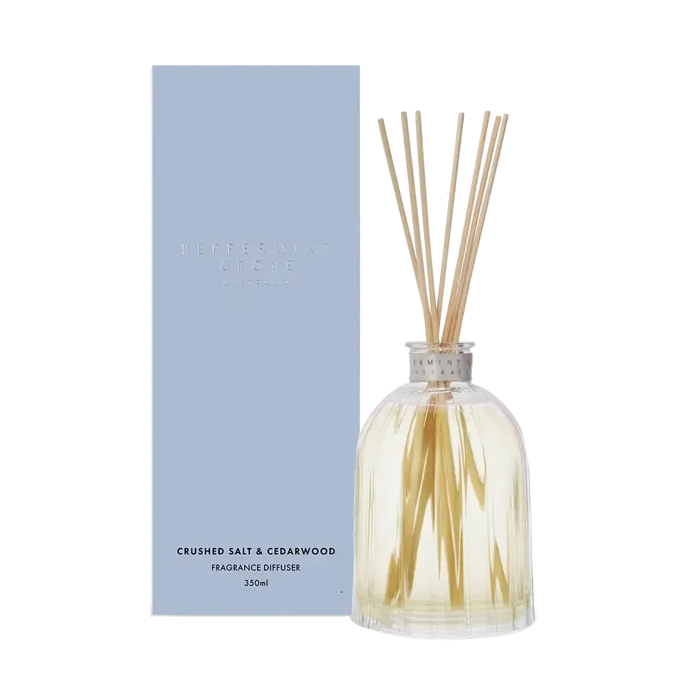 Crushed Salt and Cedarwood 350ml Diffuser by Peppermint Grove-Candles2go