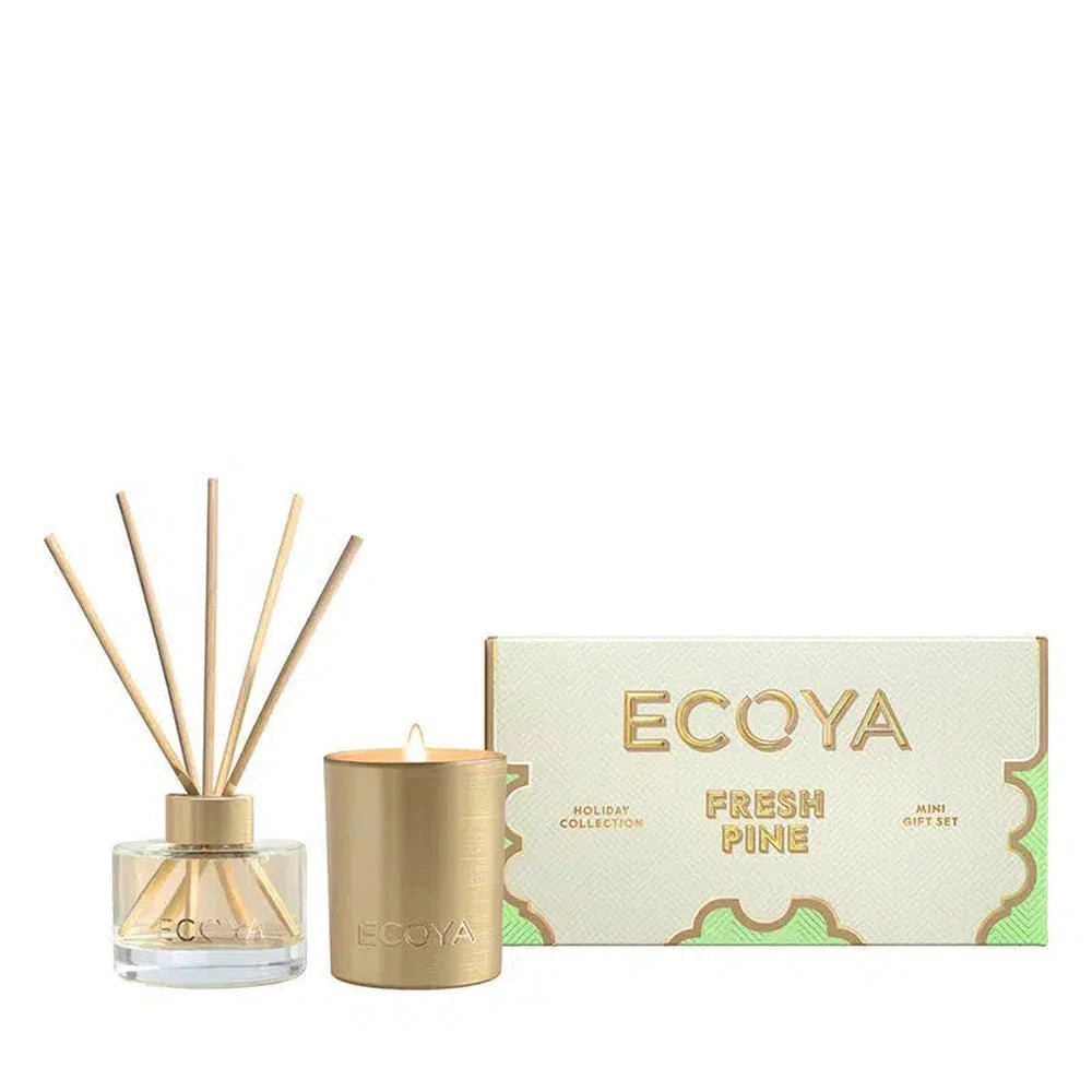 Ecoya Fresh Pine Mini Candle & Diffuser Gift Set Limited Edition Christmas 2024-Candles2go