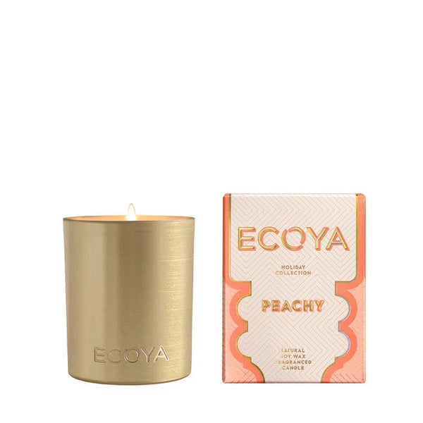 Ecoya Peachy Mini Goldie 105g Candle Limited Edition Christmas 2024-Candles2go