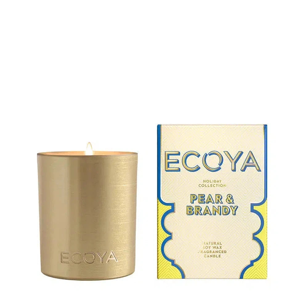 Ecoya Pear & Brandy Goldie Jar 400g Limited Edition Christmas 2024-Candles2go