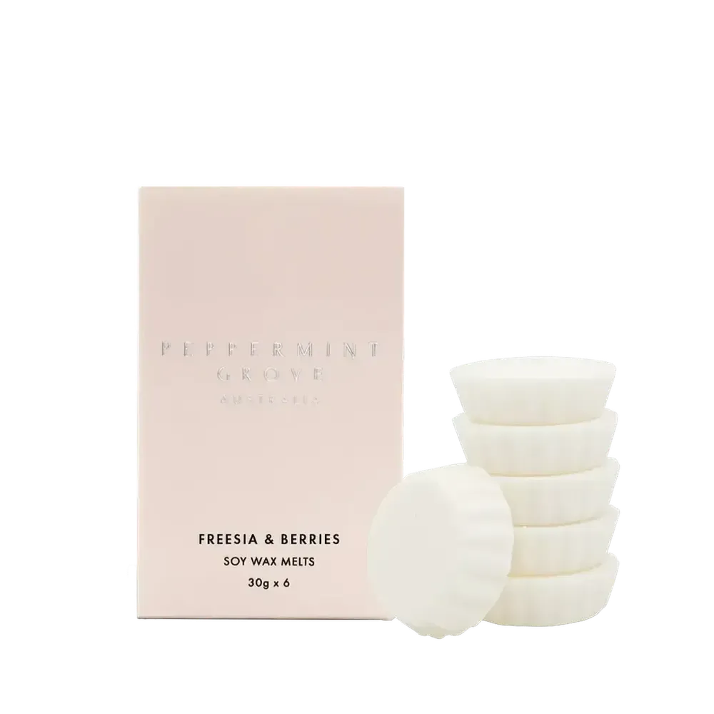 Freesia & Berries Soy Wax Melts 30g x 6 by Peppermint Grove-Candles2go
