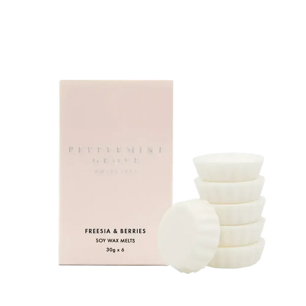 Freesia & Berries Soy Wax Melts 30g x 6 by Peppermint Grove-Candles2go