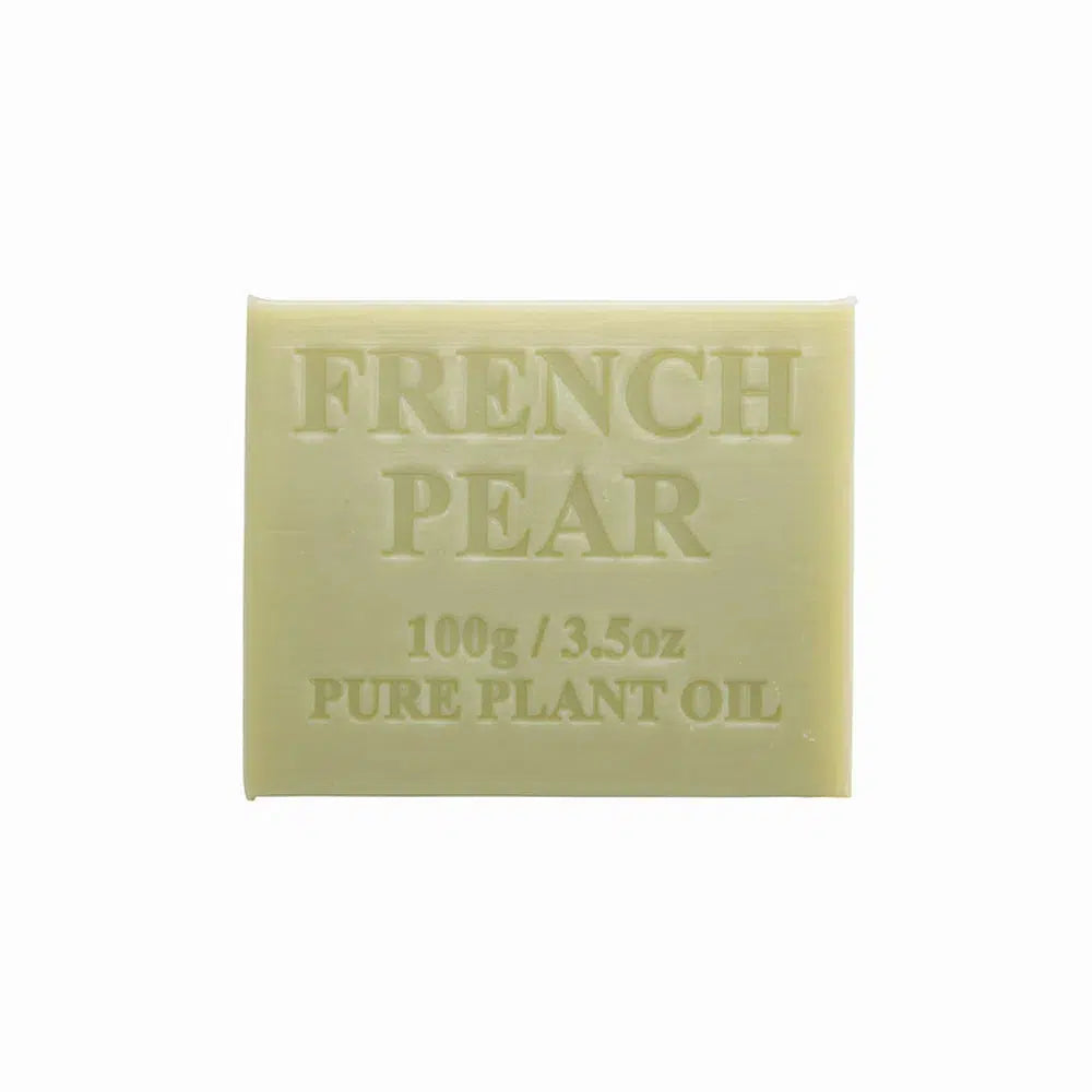 French Pear Pure Plant Oil 100g Soap by Wavertree & London-Candles2go