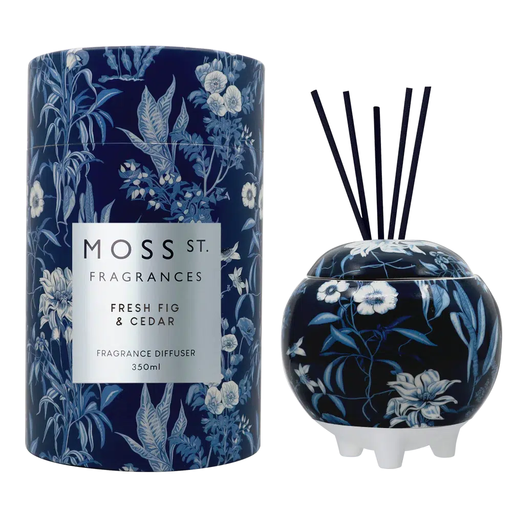 Fresh Fig & Cedar 350ml Ceramic Diffuser by Moss St Ceramics-Candles2go