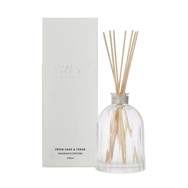 Fresh Sage and Cedar Diffuser 350ml by Peppermint Grove-Candles2go