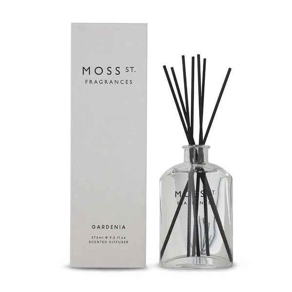 Gardenia 275ml Reed Diffuser by Moss St Fragrances-Candles2go