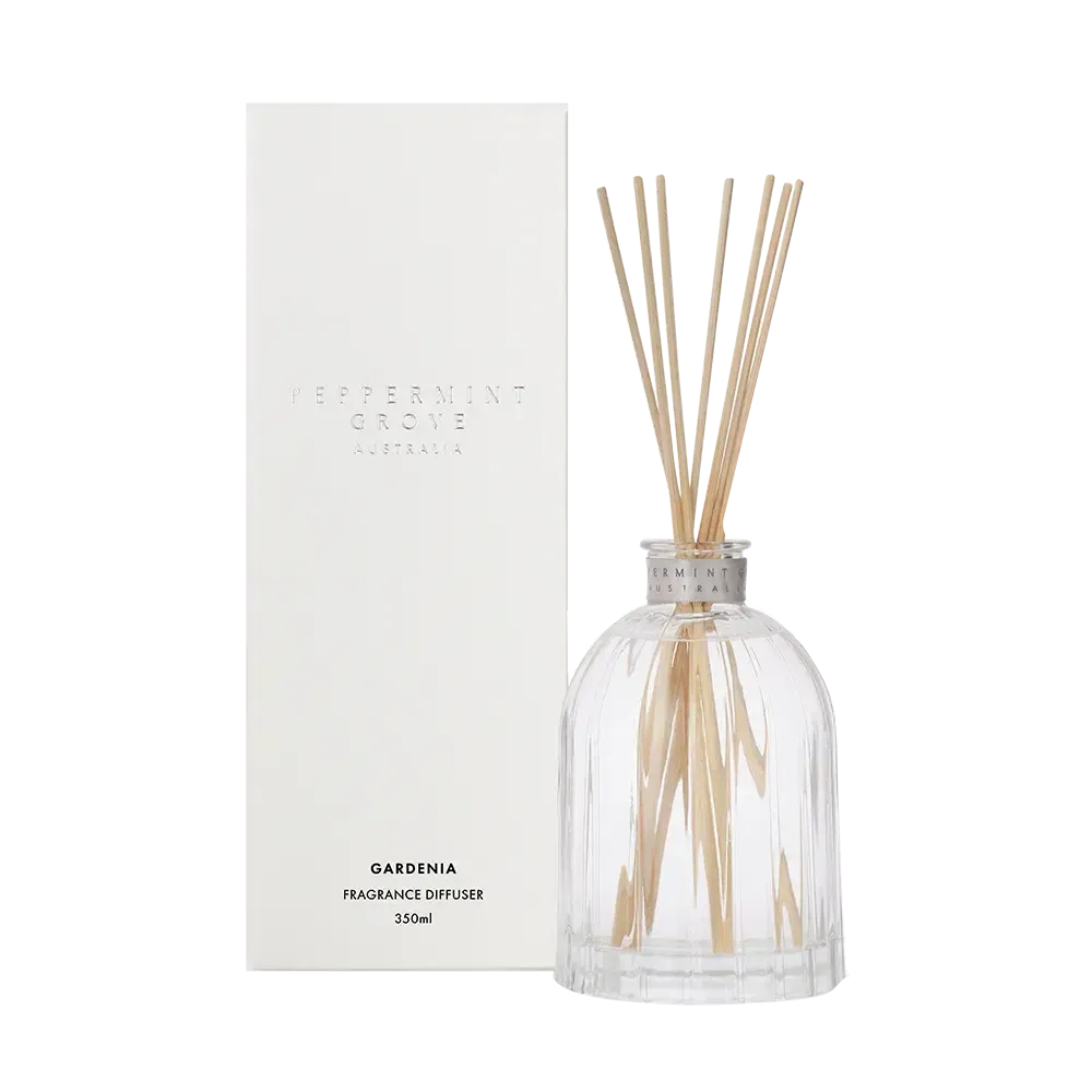 Gardenia Diffuser 350ml by Peppermint Grove-Candles2go