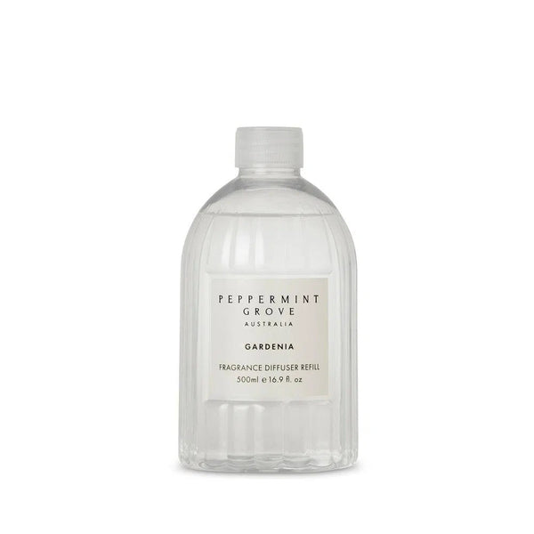 Gardenia Diffuser Refill 500ml by Peppermint Grove-Candles2go