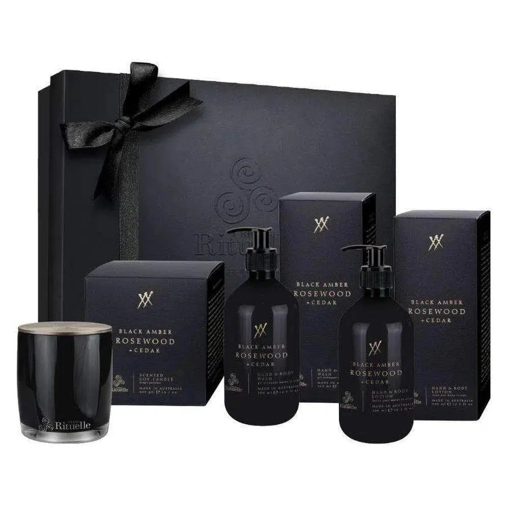 Gift Set Black Amber, Rosewood & Cedar by Urban Rituelle-Candles2go