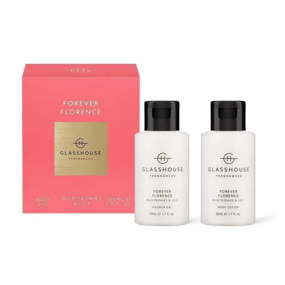 Glasshouse 50ml Forever Florence Duo 1 x Shower Gel and 1 Body Lotion-Candles2go