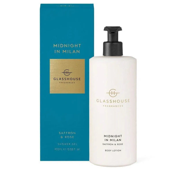 Glasshouse Body Lotion 400ml Midnight In Milan-Candles2go