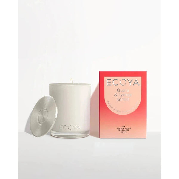 Guava & Lychee Madison Jar 400g by Ecoya-Candles2go