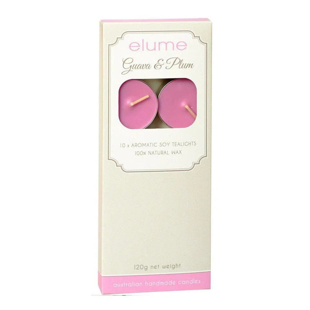 Guava & Plum Tealights 10 Pack by Elume-Candles2go