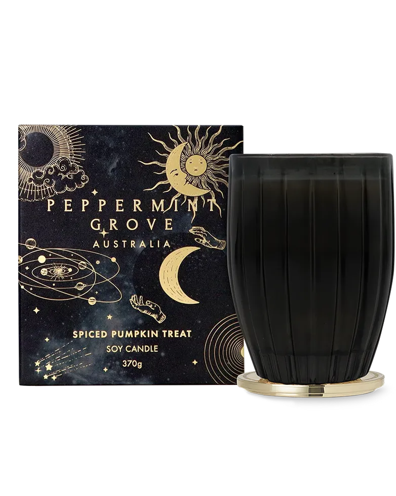Halloween Limited Edition Peppermint Grove Spiced Pumpkin Treat 370g Candle 2025-Candles2go