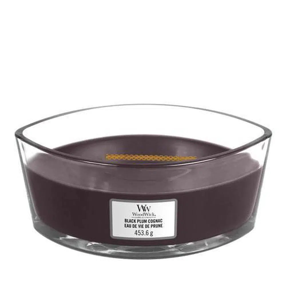 Hearthwick Black Plum Cognac 453g Candle Woodwick Candles-Candles2go