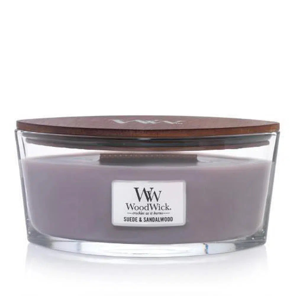 Hearthwick Suede Sandalwood 453g Candle Woodwick Candles-Candles2go