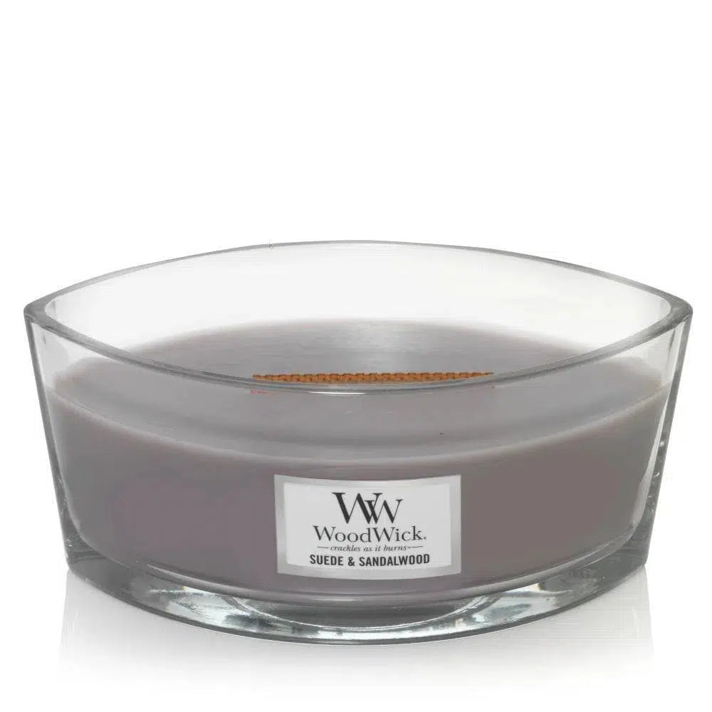 Hearthwick Suede Sandalwood 453g Candle Woodwick Candles-Candles2go