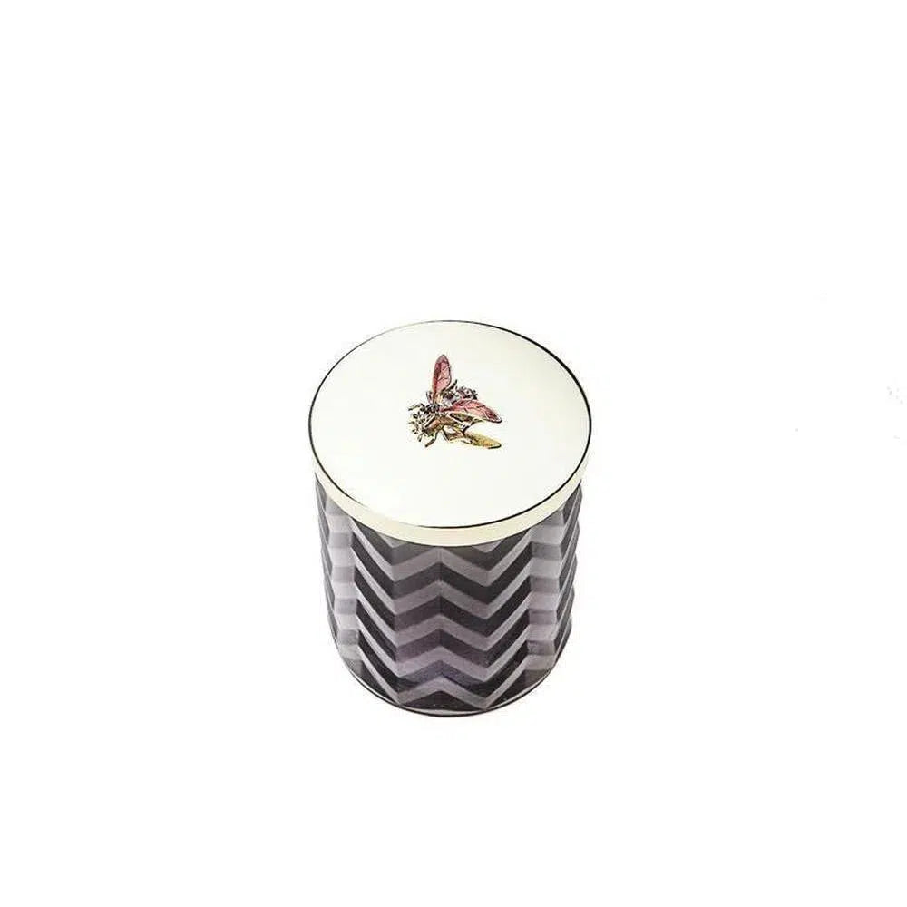 Herringbone 600g Candle with Scarf Red Bee by Cote Noire-Candles2go