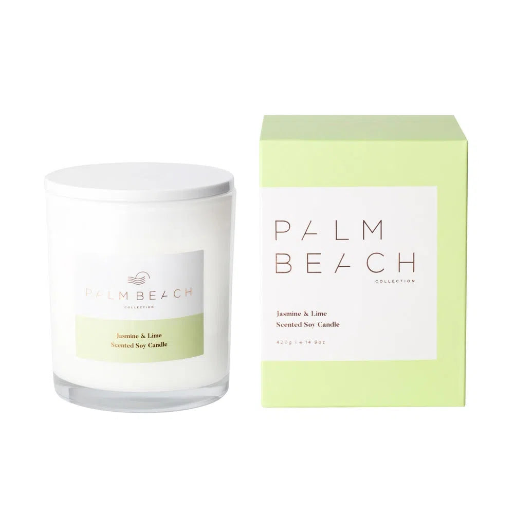 Jasmine & Lime Candle 420g by Palm Beach-Candles2go