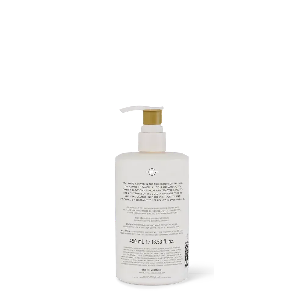 Kyoto In Bloom 450ml Hand Lotion by Glasshouse Fragrances-Candles2go
