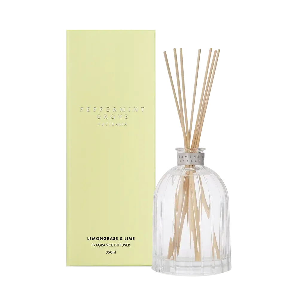 Lemongrass and Lime Diffuser 350ml by Peppermint Grove-Candles2go