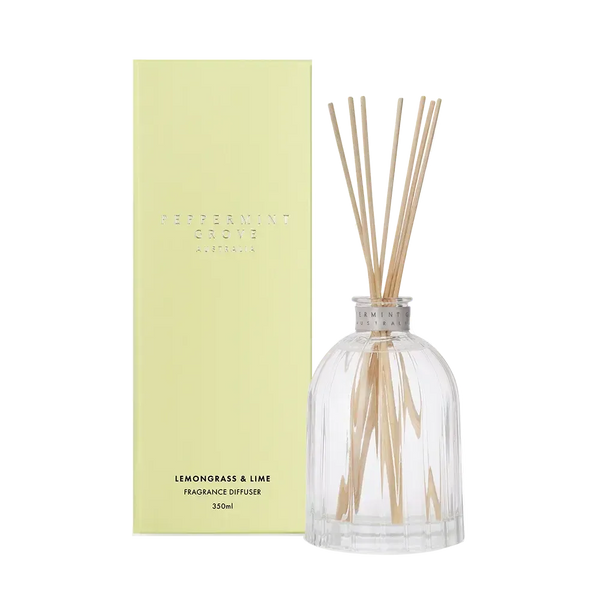 Lemongrass and Lime Diffuser 350ml by Peppermint Grove-Candles2go
