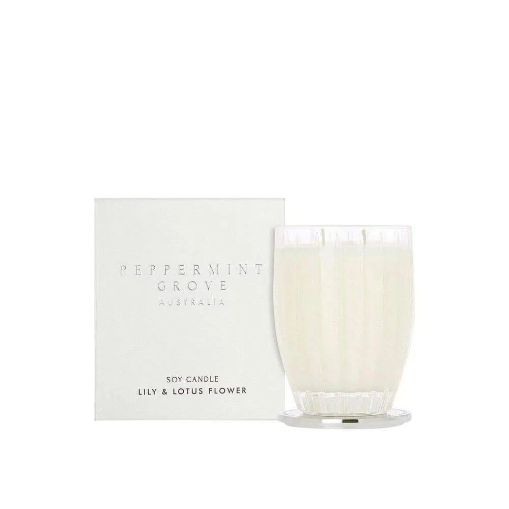 Lily and Lotus Flower 370g Candle by Peppermint Grove-Candles2go