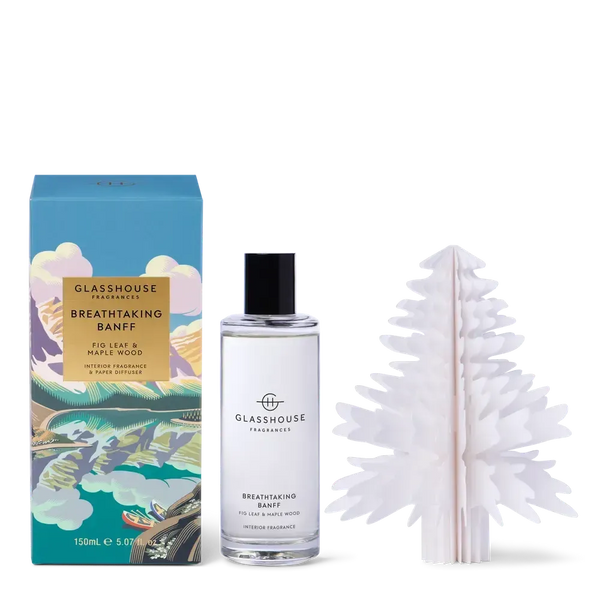 Limited Edition Breathtaking Banff 150ml Interior Fragrance & Paper Diffuser Set by Glasshouse Fragrances - Northern Peaks Collection-Candles2go