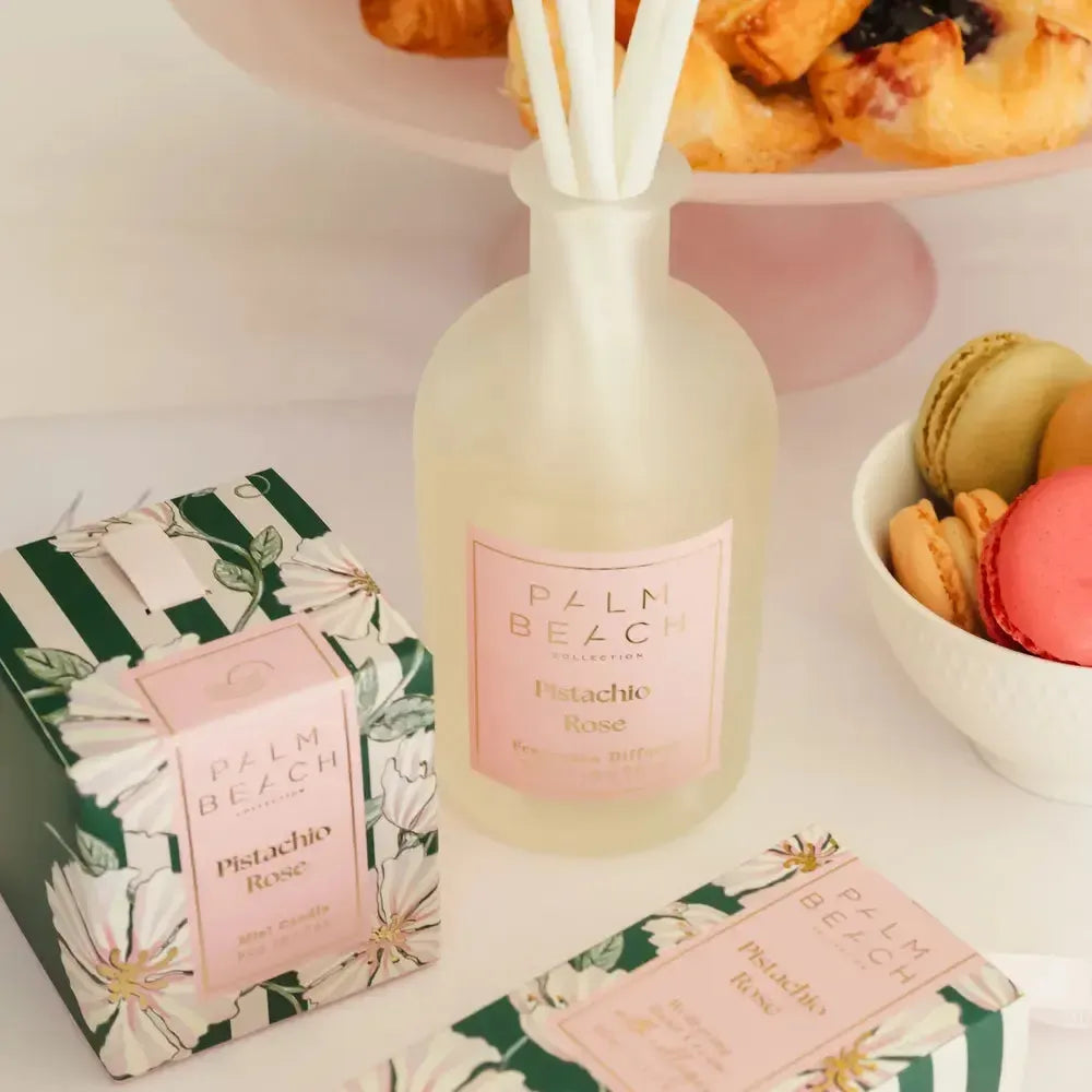 Limited Edition Mother's Day Pistachio Rose 200ml Diffuser by Palm Beach-Candles2go