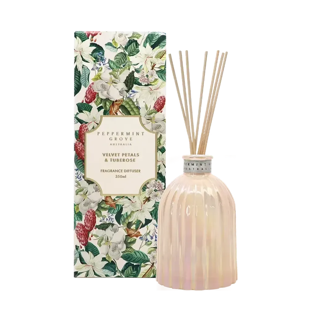 Limited Edition Mother's Day Velvet Petals & Tuberose 350ml Diffuser by Peppermint Grove-Candles2go