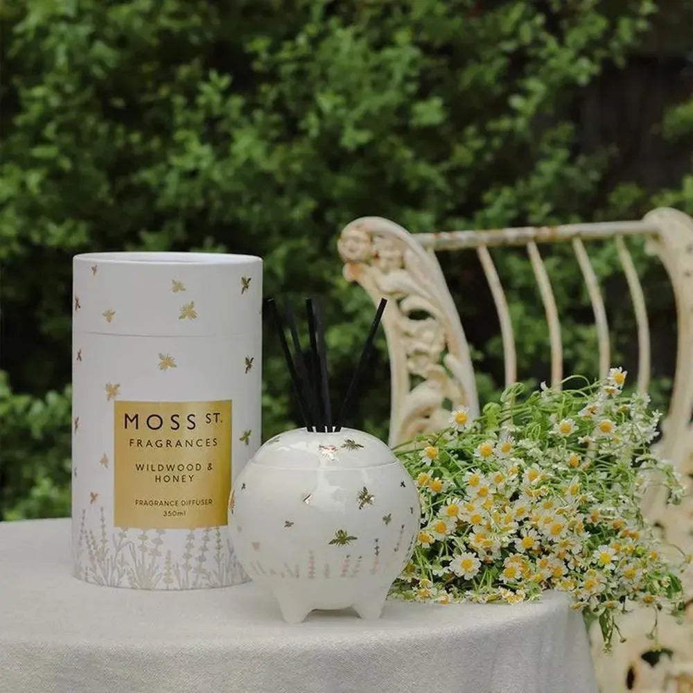 Limited Edition Mother's Day Wildwood & Honey 350ml Diffuser by Moss St Ceramics-Candles2go