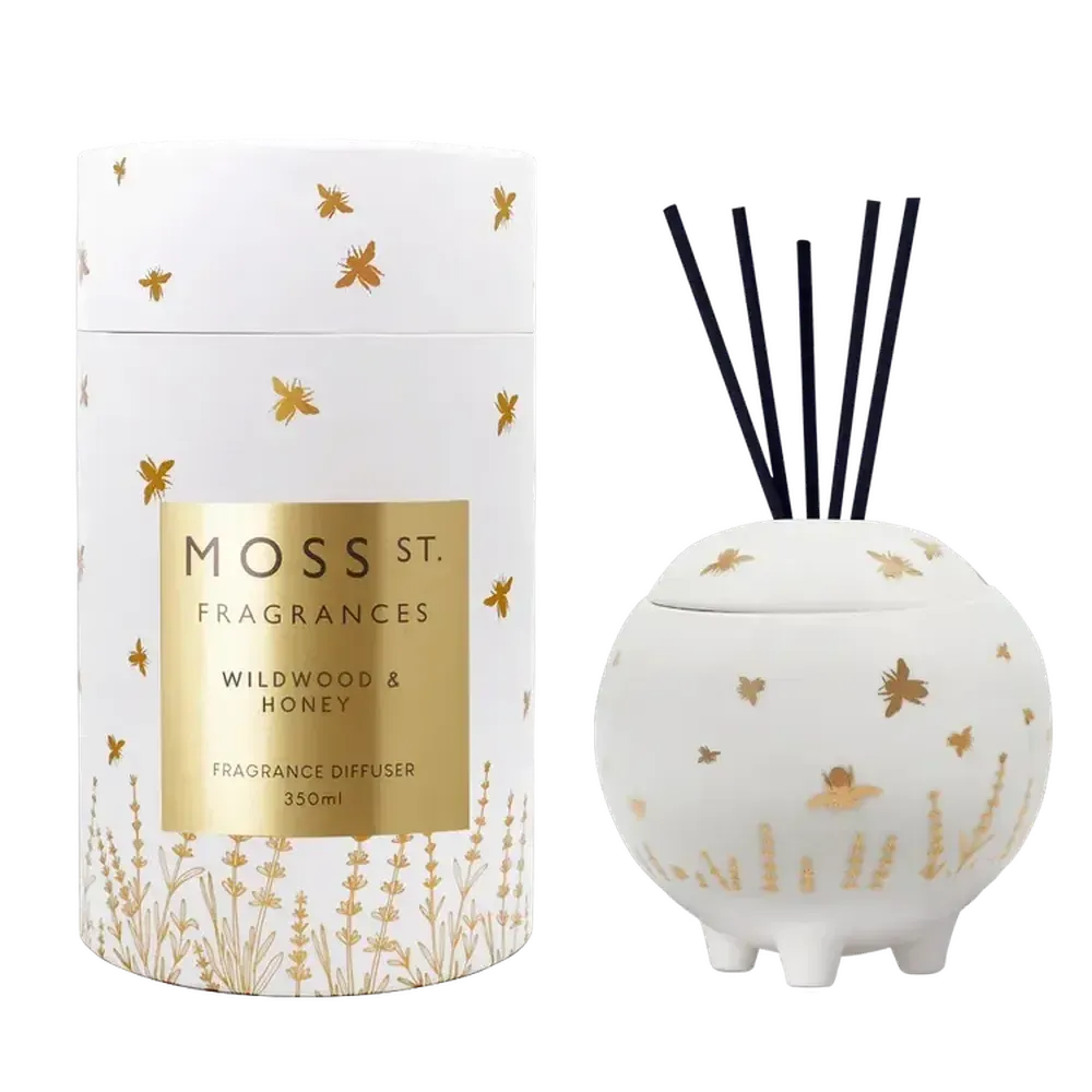Limited Edition Mother's Day Wildwood & Honey 350ml Diffuser by Moss St Ceramics-Candles2go