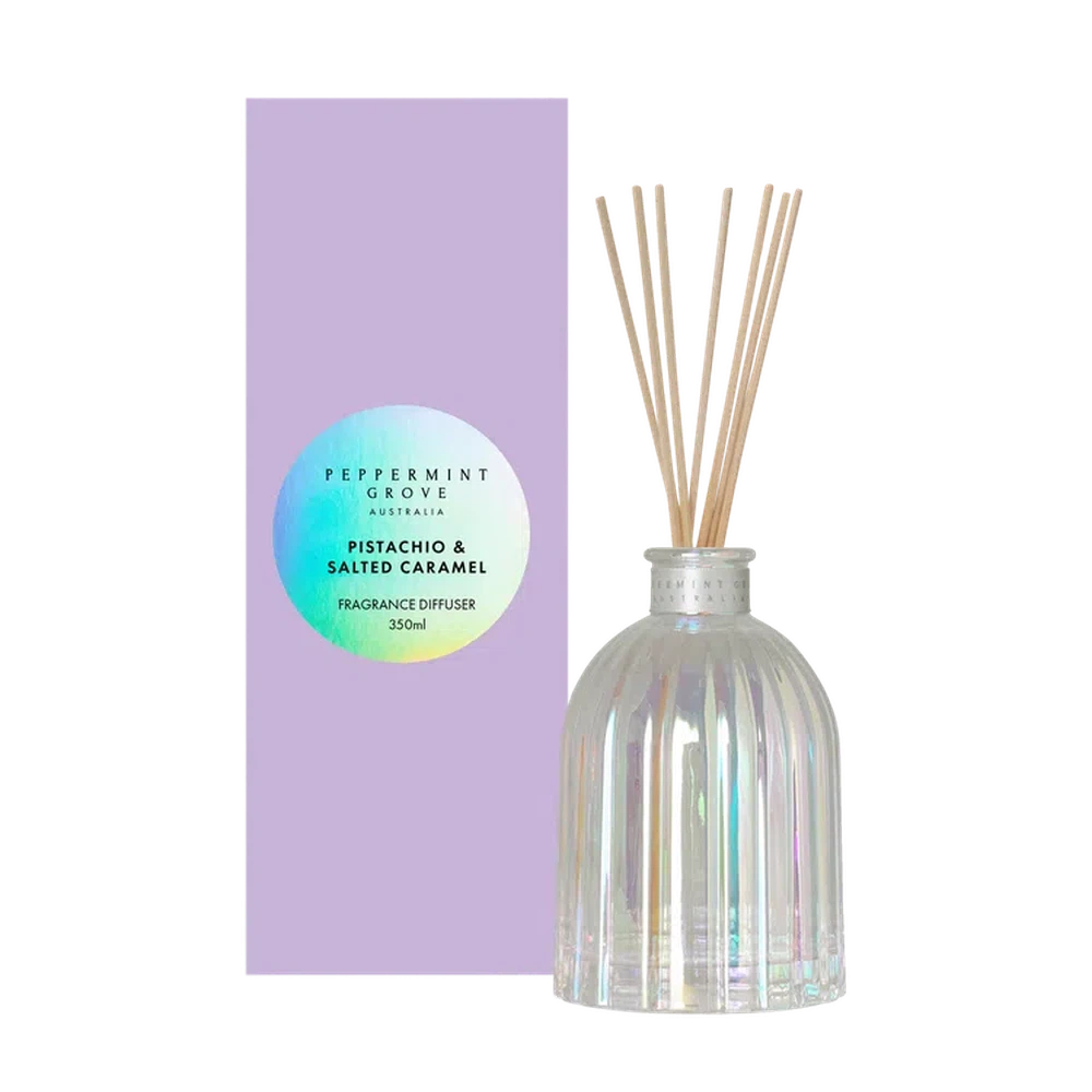 Limited Edition Pistachio & Salted Caramel Diffuser 350ml by Peppermint Grove-Candles2go