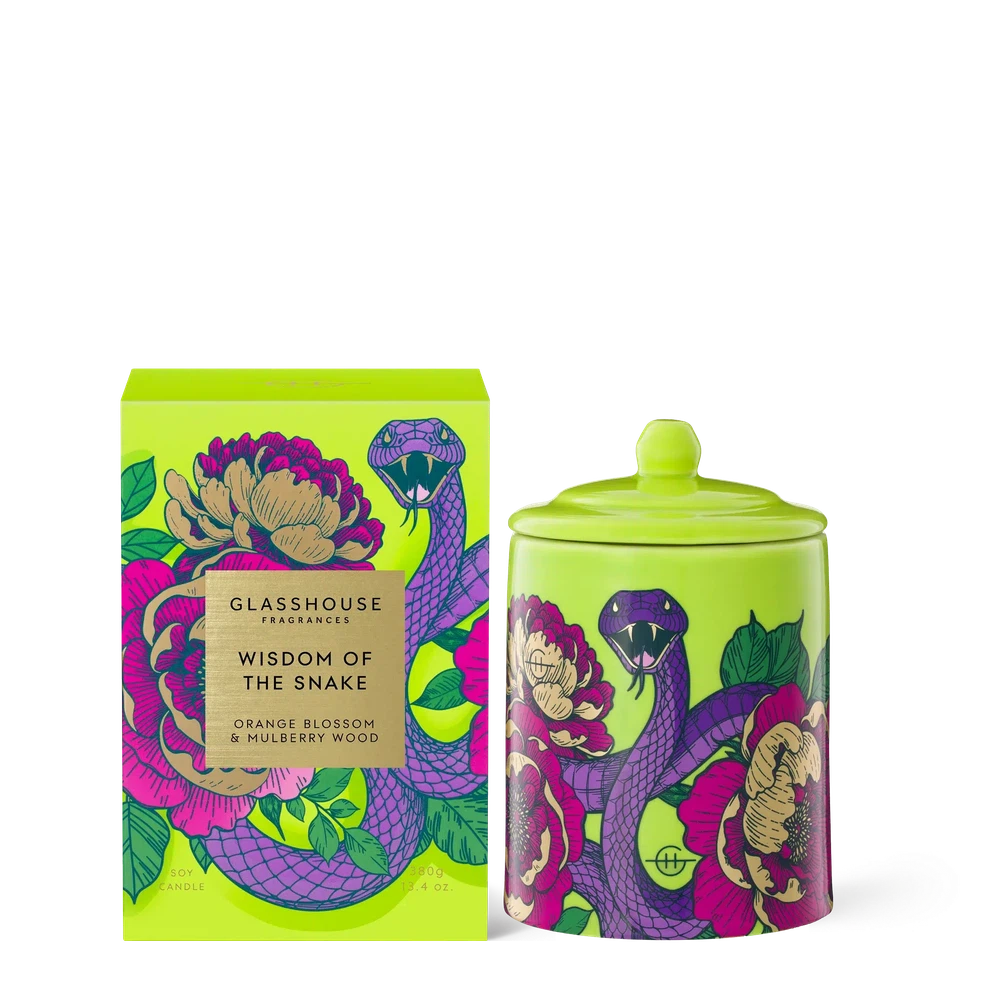 Limited Edition Wisdom Of The Snake New Years 380g Candle by Glasshouse Fragrances-Candles2go