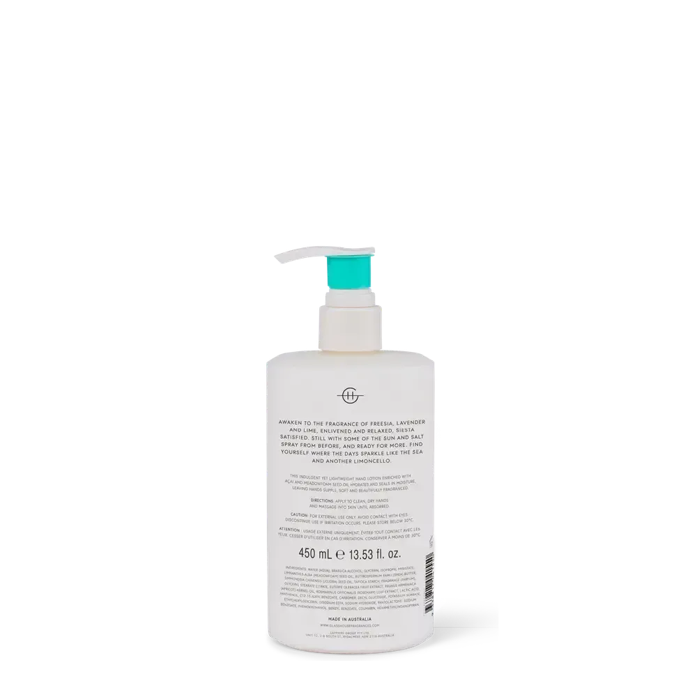 Lost In Amalfi 450ml Hand Lotion by Glasshouse Fragrances-Candles2go