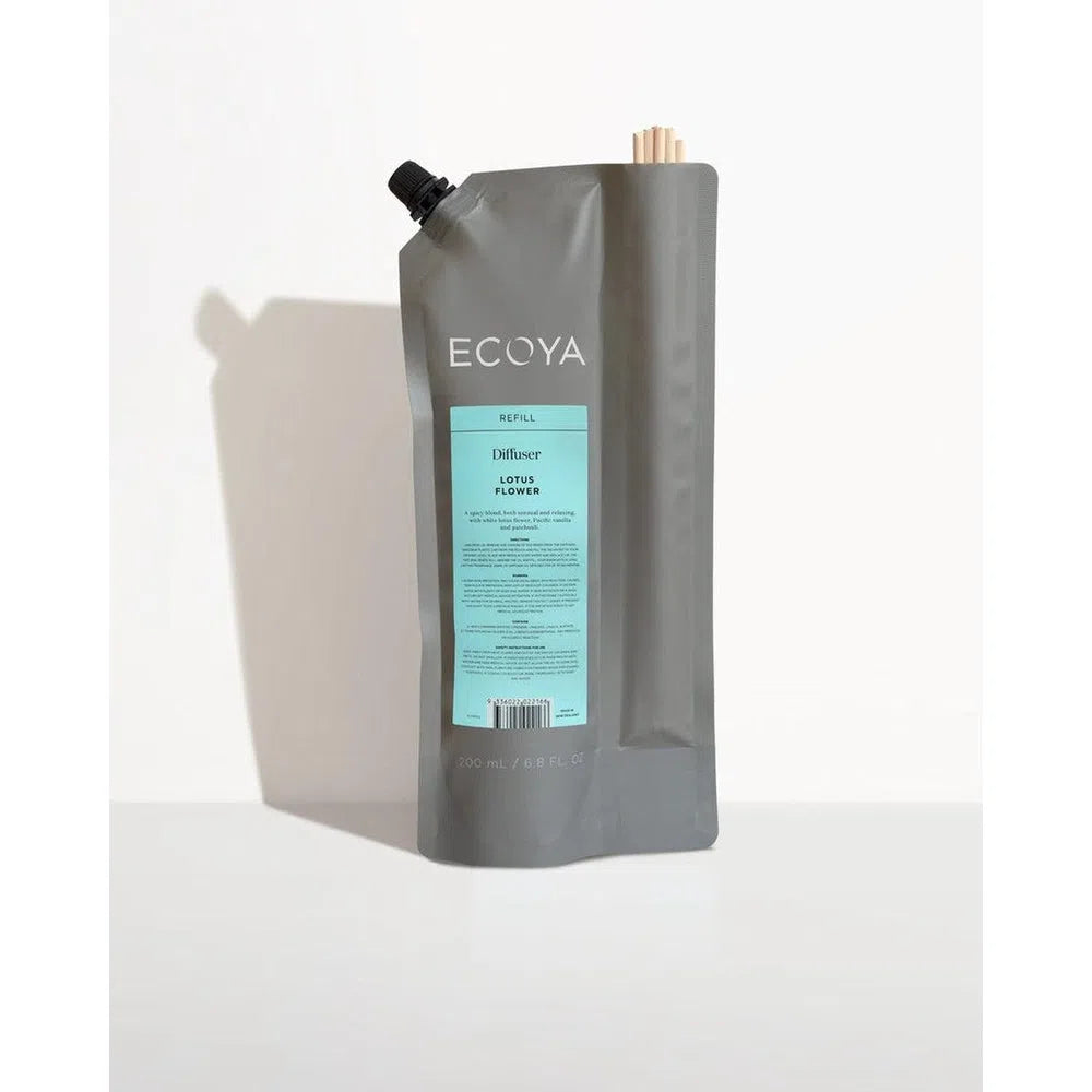 Lotus Flower Diffuser Refill with Reeds 200ml by Ecoya-Candles2go