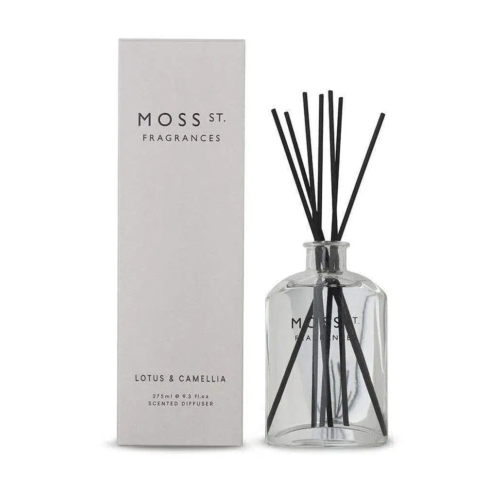 Lotus and Camelia 275ml Reed Diffuser by Moss St Fragrances-Candles2go
