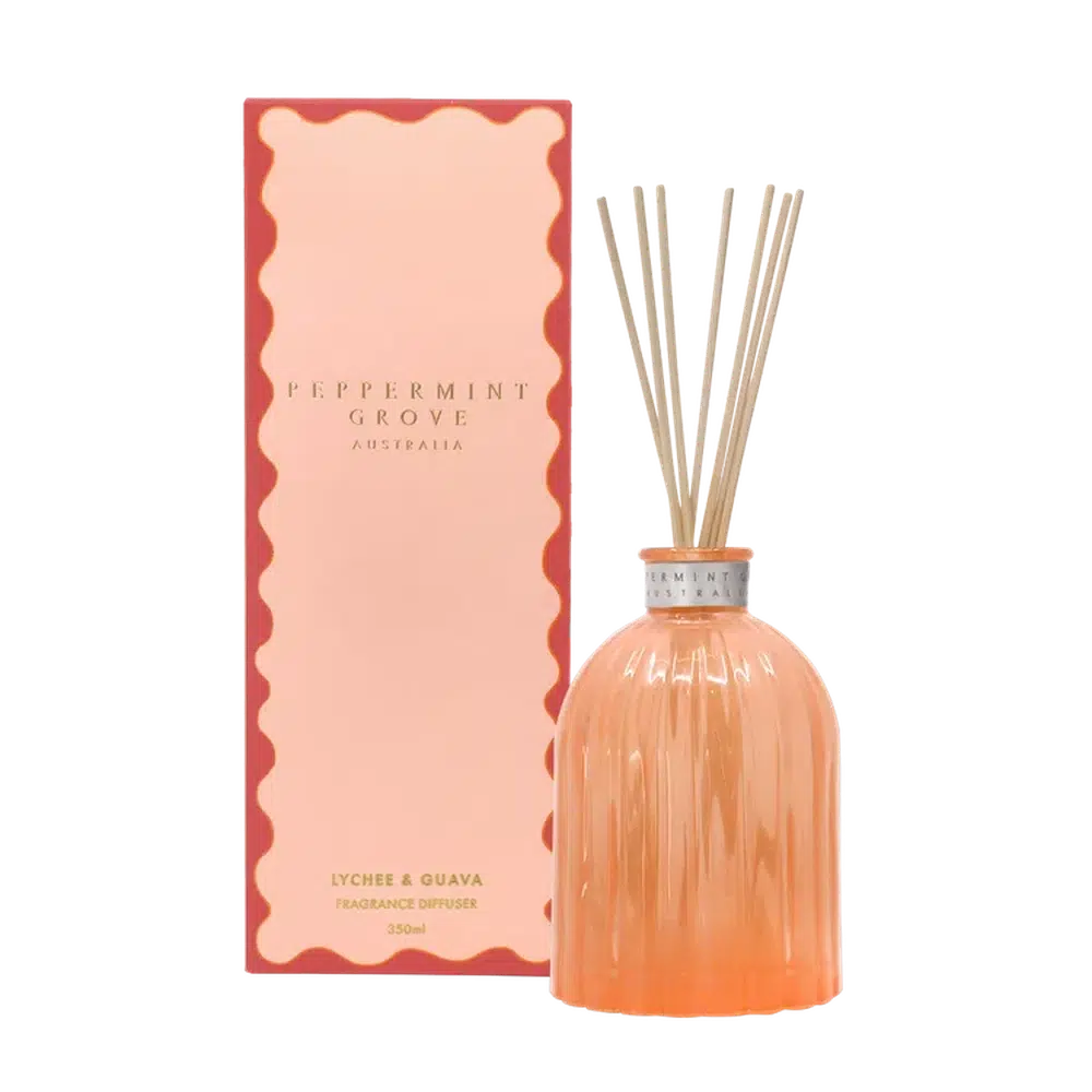 Lychee and Guava Limited Edition 350ml Diffuser by Peppermint Grove-Candles2go