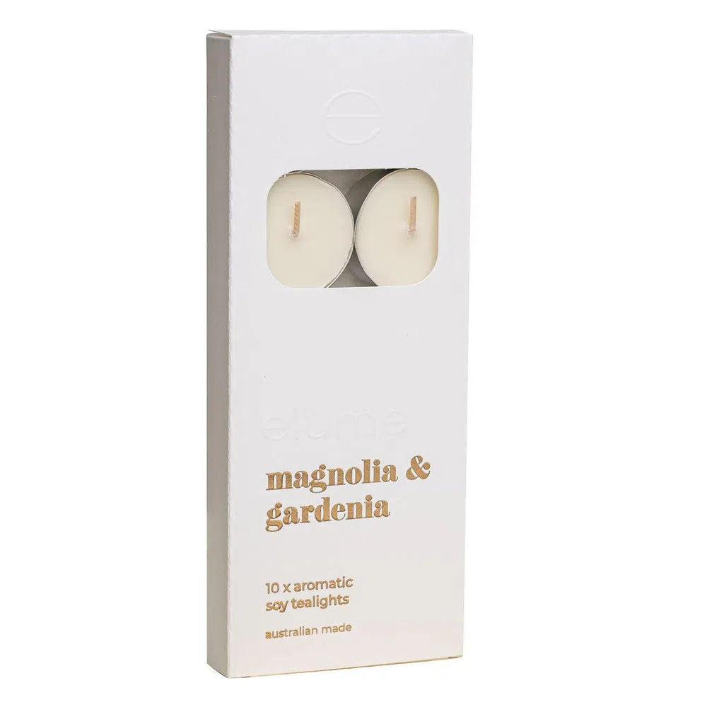 Magnolia and Gardenia Tealights 10 Pack by Elume-Candles2go