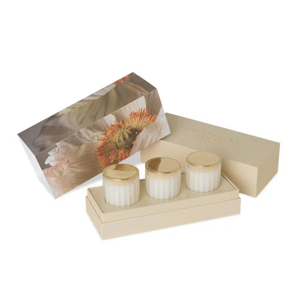 Mini Candle Trio Gift Set by Peppermint Grove Limited Edition-Candles2go