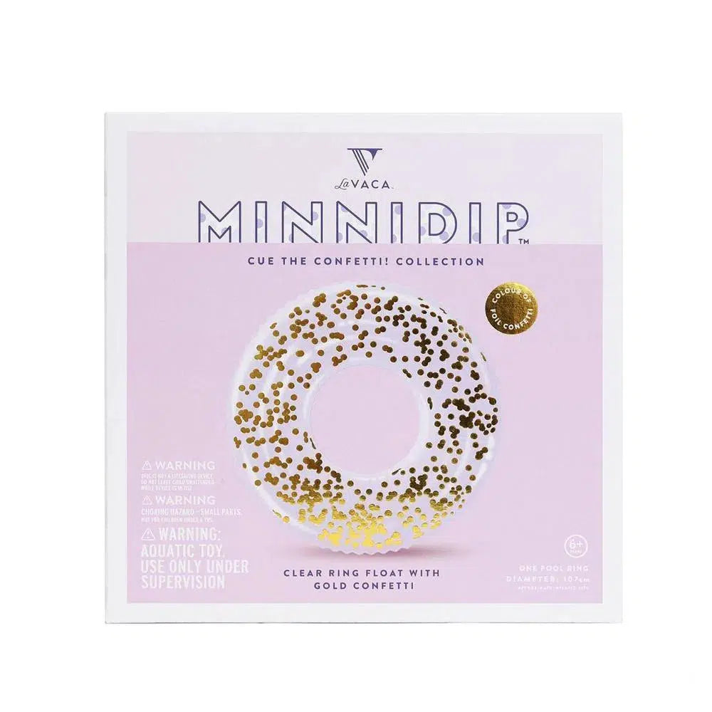 Minnidip Gold Confetti Ring Float-Candles2go