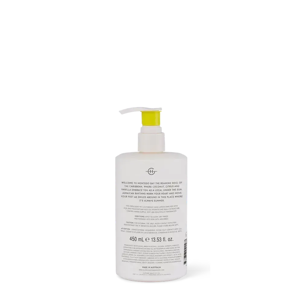 Montego Bay Rhythm 450ml Hand Lotion by Glasshouse Fragrances-Candles2go
