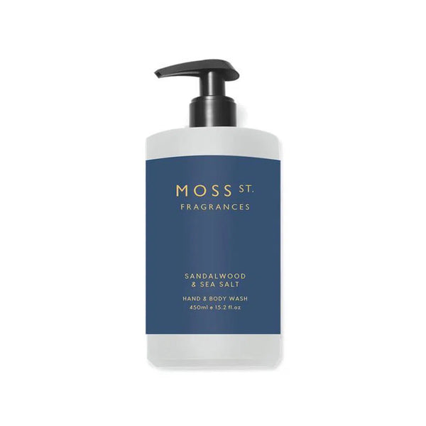 Moss St Hand and Body Wash 450ml Sandalwood and Sea Salt-Candles2go