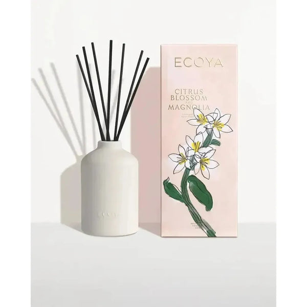 Mother's Day Citrus Blossom & Magnolia Ceramic Reed Diffuser 200ml by Ecoya-Candles2go