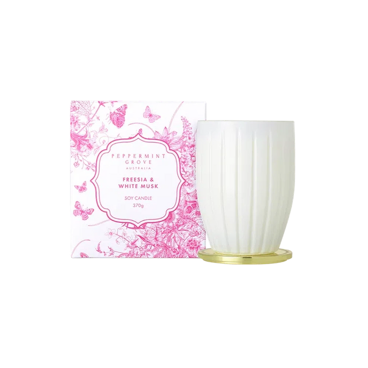 Mother's Day Freesia & White Musk Limited Edition 370g Candle by Peppermint Grove-Candles2go
