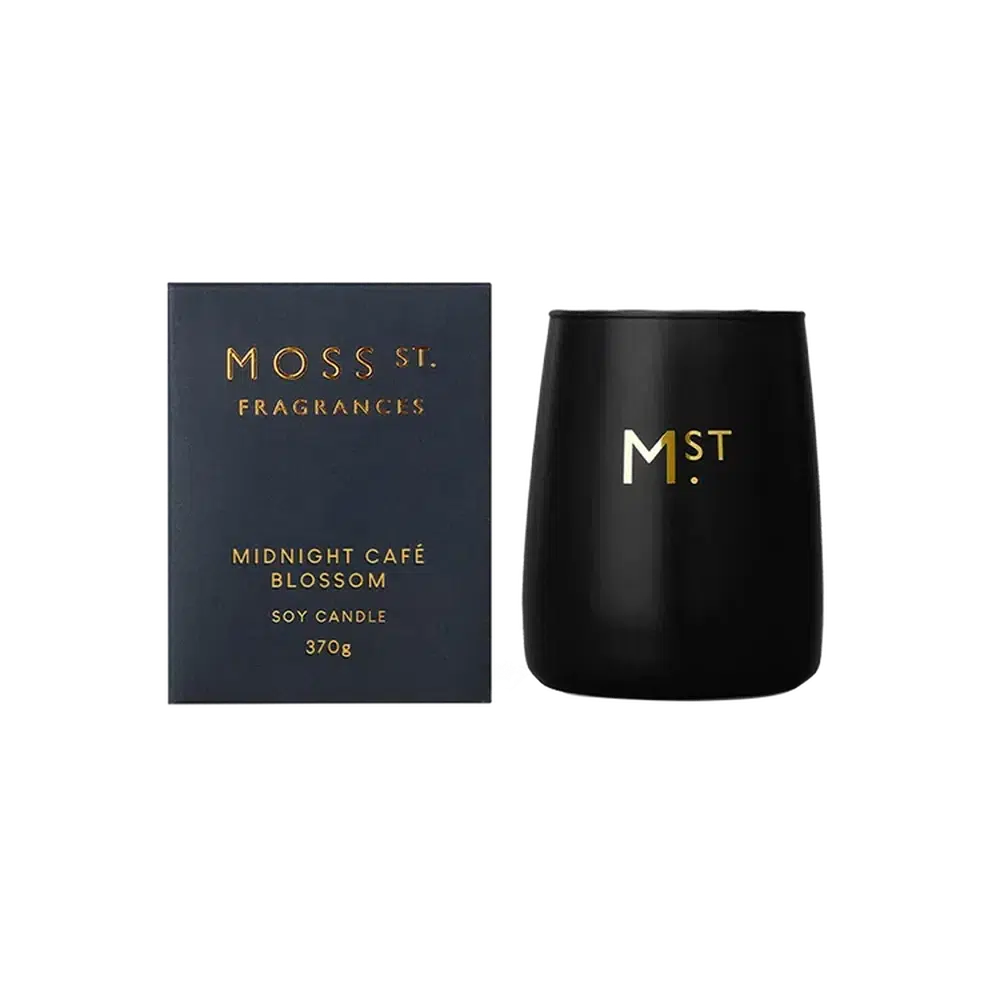 Mother's Day Midnight Cafe Blossom Limited Edition 370g Candle by Moss St-Candles2go