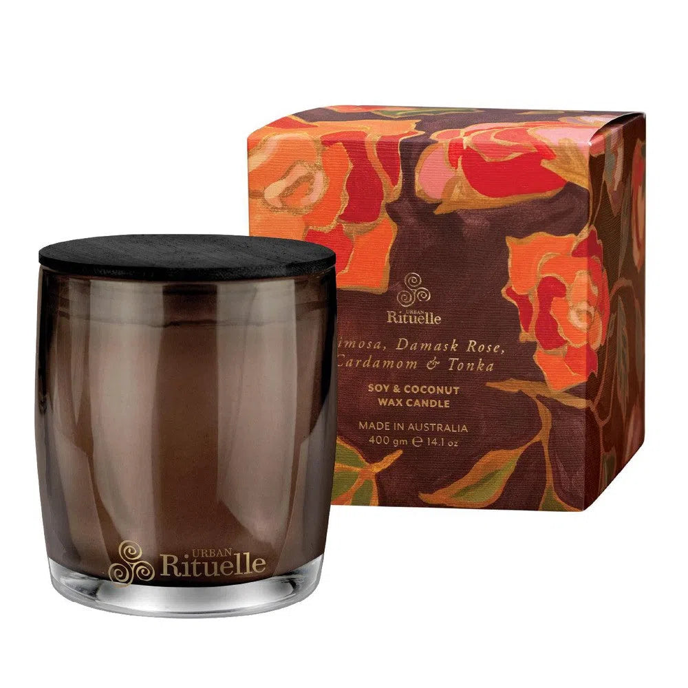 Mother's Day Mimosa, Damask Rose, Cardamom & Tonka Limited Edition 400g Candle by Urban Rituelle-Candles2go